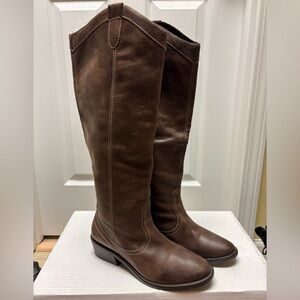Relativity Brown Leather Western Boots | Trigger | Size 8M | Made in Brazil